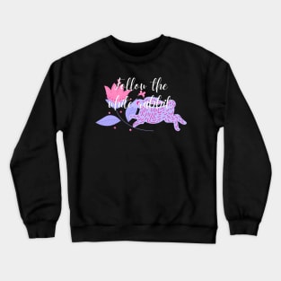 Follow the white rabbit- Alice in wonderland Crewneck Sweatshirt